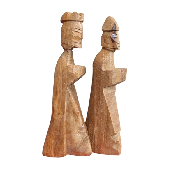 Vintage Hand Carved Olive Wood Nativity Set from the Holy Land Bethlehem 1900-50 - Picture 15 of 16